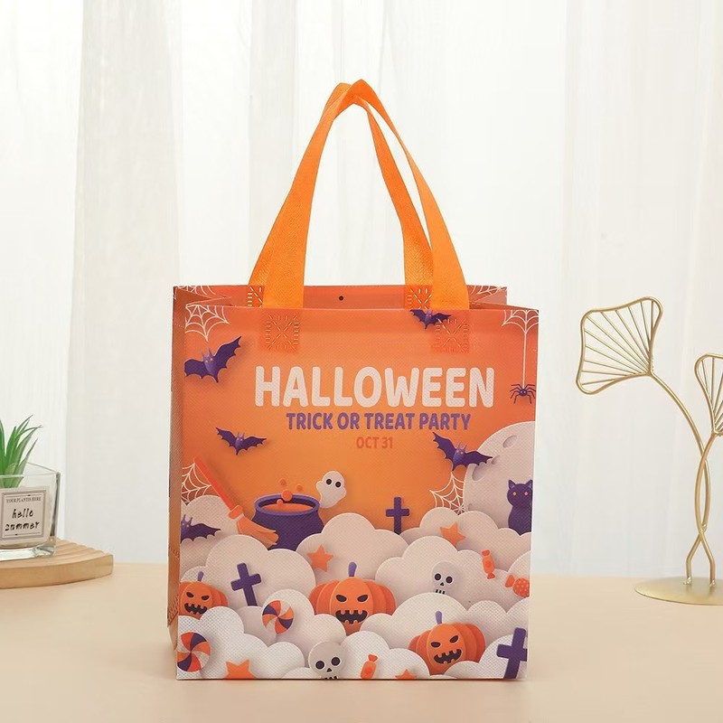 クロスボーダーハロウィンカラフルなプリント不織布バッグハロウィンパーティーのギフト包装袋ショッピングモールショッピングバッグ大容量|undefined