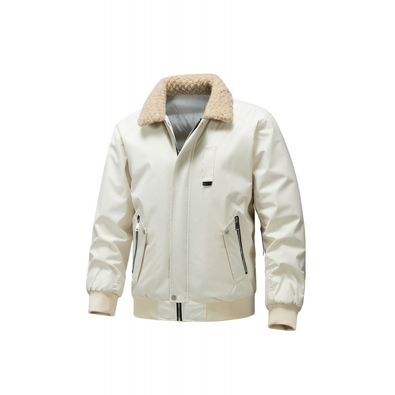 Invierno de algodón grueso al aire libre montaña corriendo ocio moda de hombre chaqueta con solapa cálida