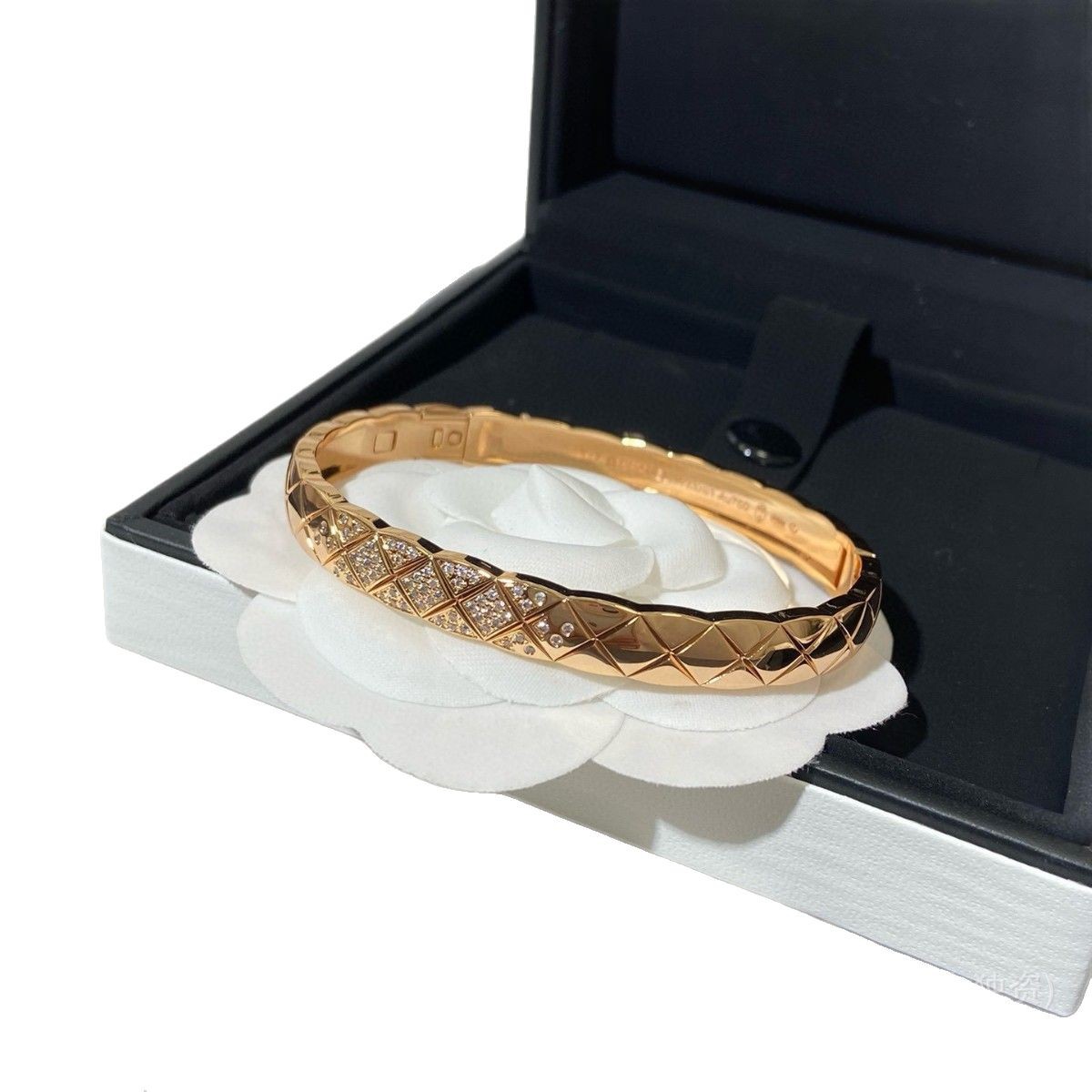 セイコーV金高バージョンCNC小香風coco寛版菱格子縞ブレスレット女性はドリルなしで色が落ちない