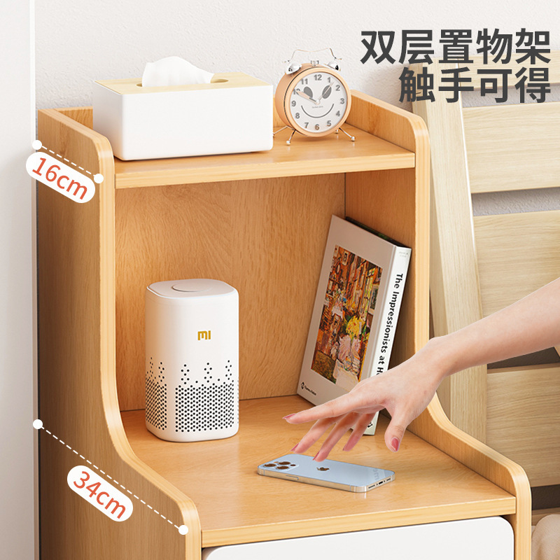 Mesita de noche rack de almacenamiento simple moderno pequeño ultra estrecho simple mesita de noche mini gabinete de almacenamiento para sala de alquiler