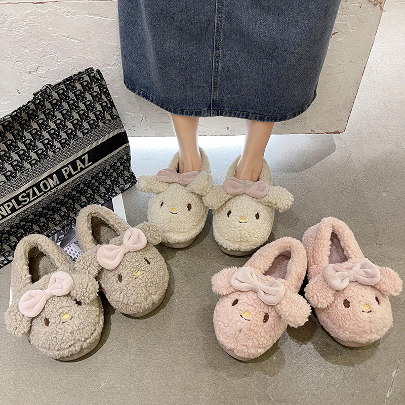 Dame Dame Fleece Plysj Slip-On Sommer Innendørs Utendørs Polstrede Memory Foam Tøfler Hussko_voghion.com