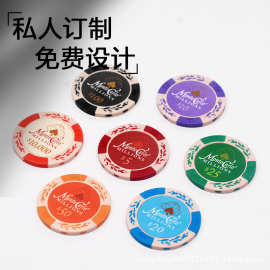 粘土筹码棋牌室麻将筹码卡片筹码牌打牌用奖励币图片自定积分码币