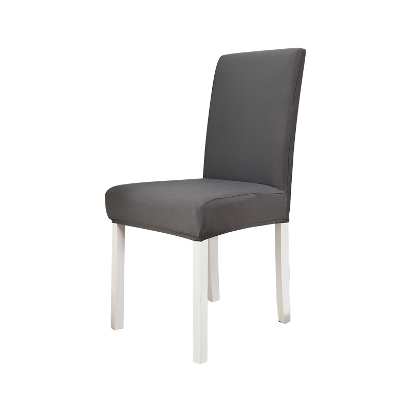 Cubierta de silla elástica de un solo molino de seda de leche transfronteriza Cubierta de silla de comedor de hotel de color sólido 150gsm Cover de comercio exterior