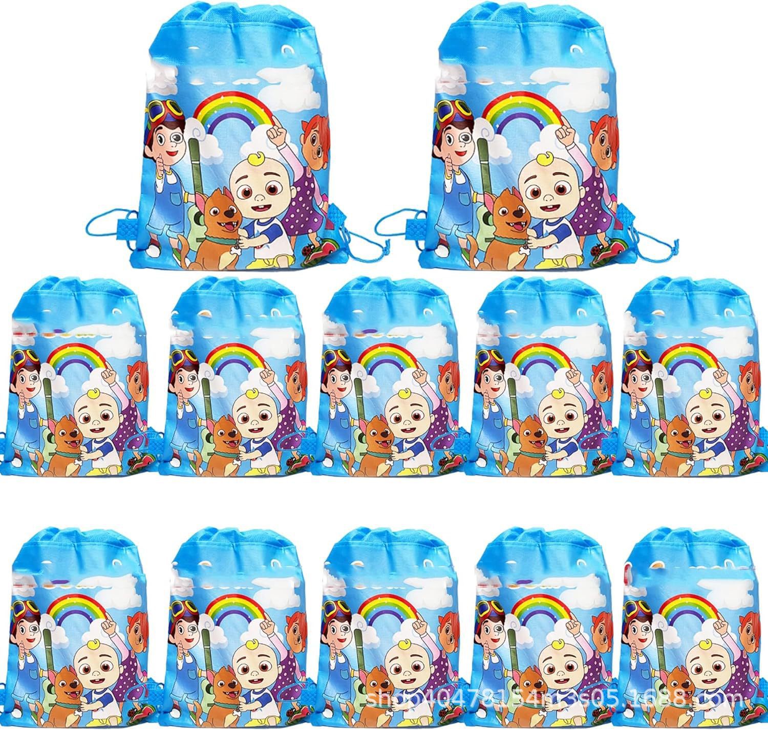 coco一双肩抽绳背包袋子卡通动物便携收纳袋涤纶手提抽绳袋