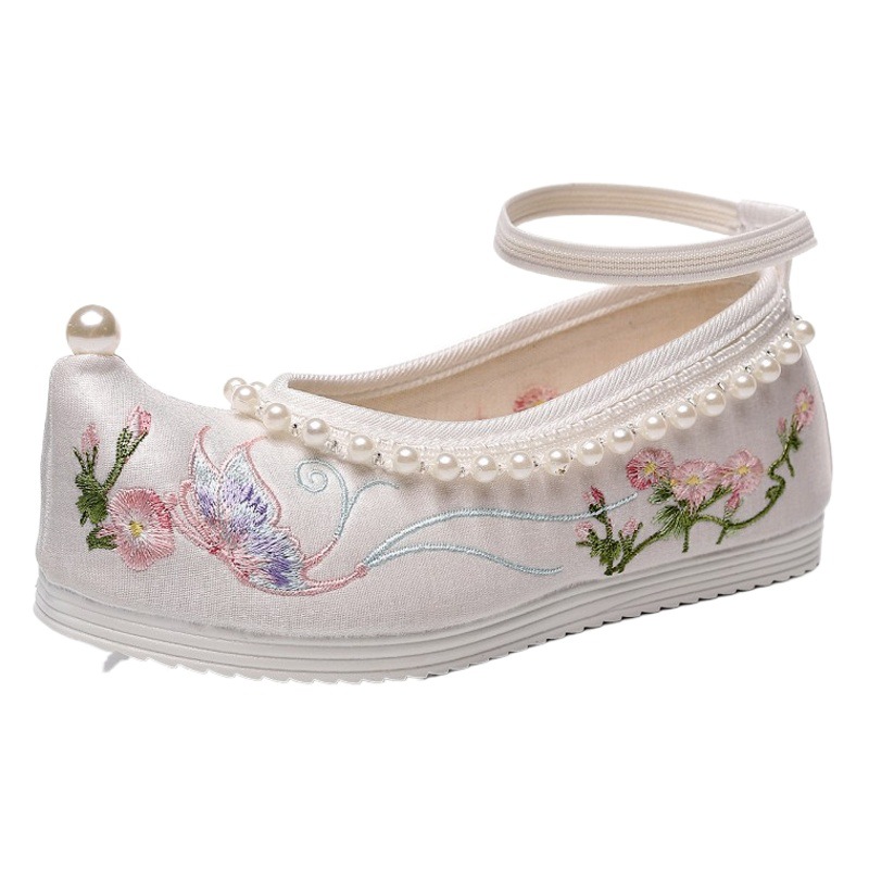 [Children's butterfly] children's embroidered shoes old Beijing cloth shoes baby costume performance shoes girls' Hanfu shoes cloth shoes