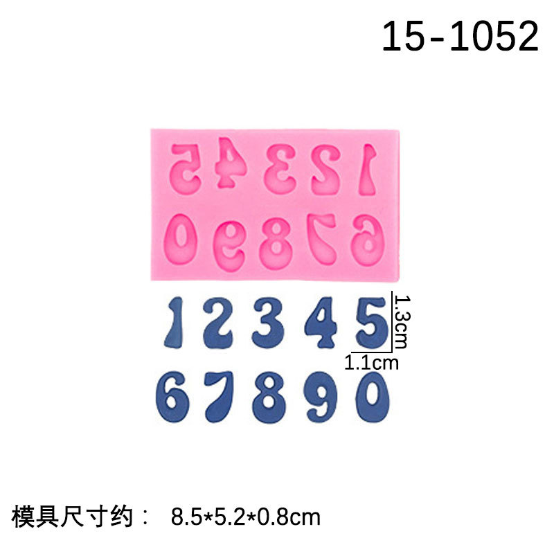 Inglés carta fondant silicona molde decoración digital pastel de chocolate accesorios epoxi