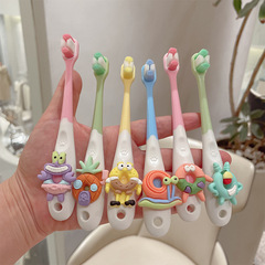 萌趣卡通海綿寶寶兒童牙刷6一12歲軟毛8歲換牙期小學生大童牙刷