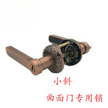 上下孔锌合金大斜面大斜弧面板铝合金钛镁合金卫生间门锁无钥匙锁