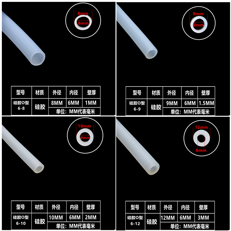 Tubo de silicona de grado alimenticio manguera de caucho de silicona resistente a altas temperaturas inodoro potable doméstico tubo de agua transparente tubo hueco