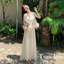 女装夏装【新款】国风刺绣马甲+半身裙套装