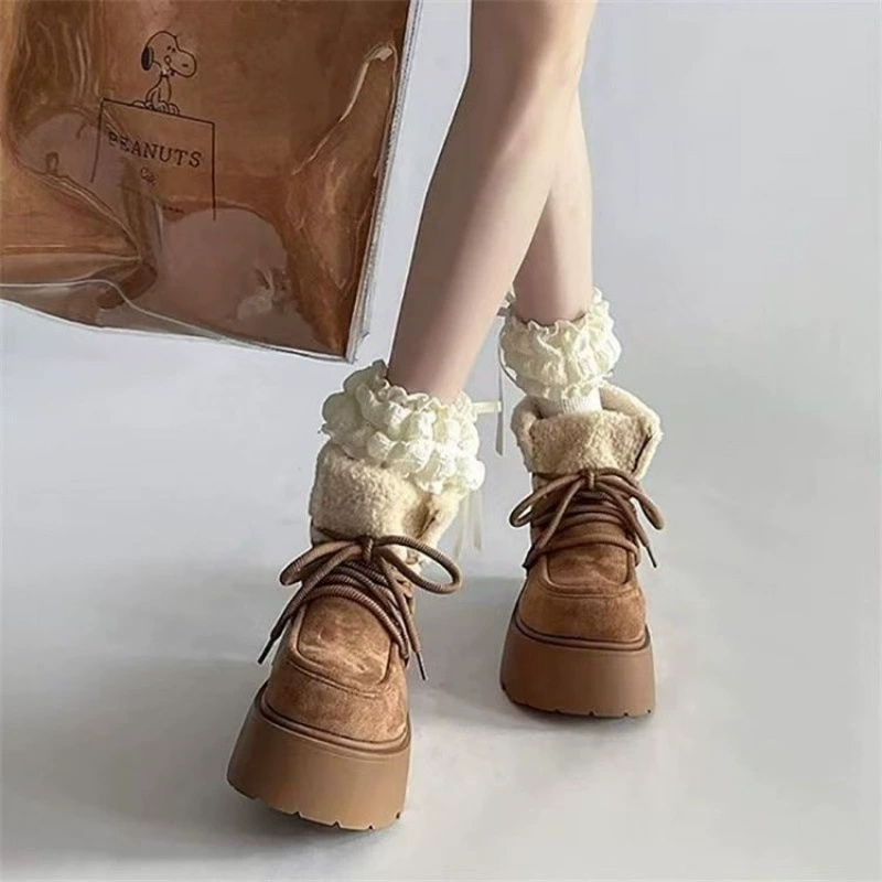 Non-slip warm low boots platform, wholesale