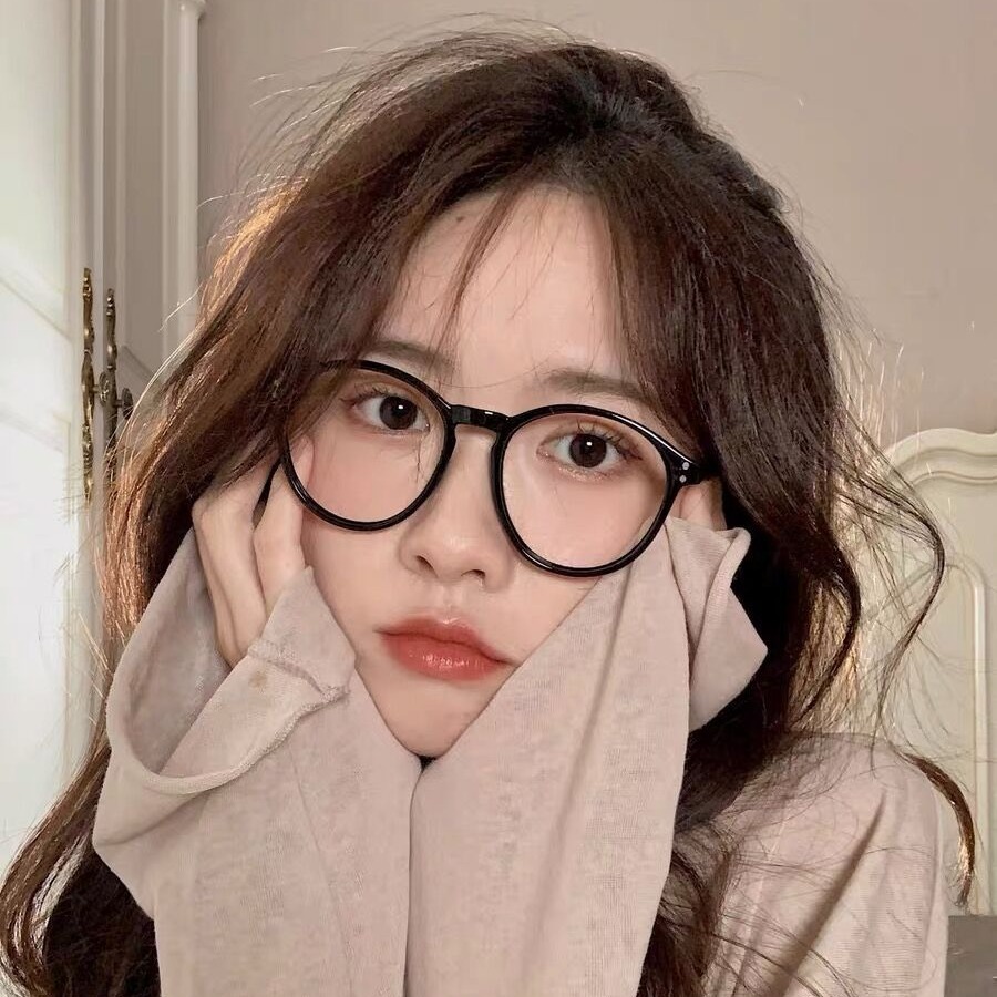 Nueva ronda gafas lisas en línea celebridad coreana retro anti-azul gafas de luz marco hombres y mujeres misma miopía gafas terminadas venta al por mayor