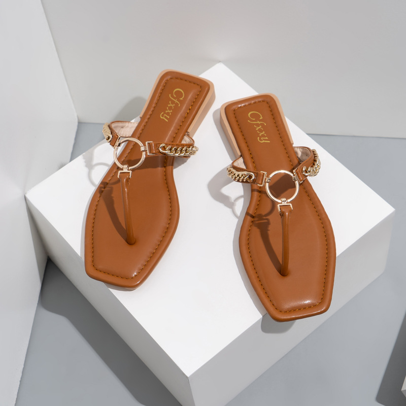 Cfxxy Cross Border Slides Outer Wear Fashion Flip Flops Fip Foreign Trade Sandals Women S Shoes Flat_voghion.com