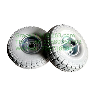 定制10寸PU发泡轮货仓车轮子老虎车轮子10寸实心轮 PU foam wheel