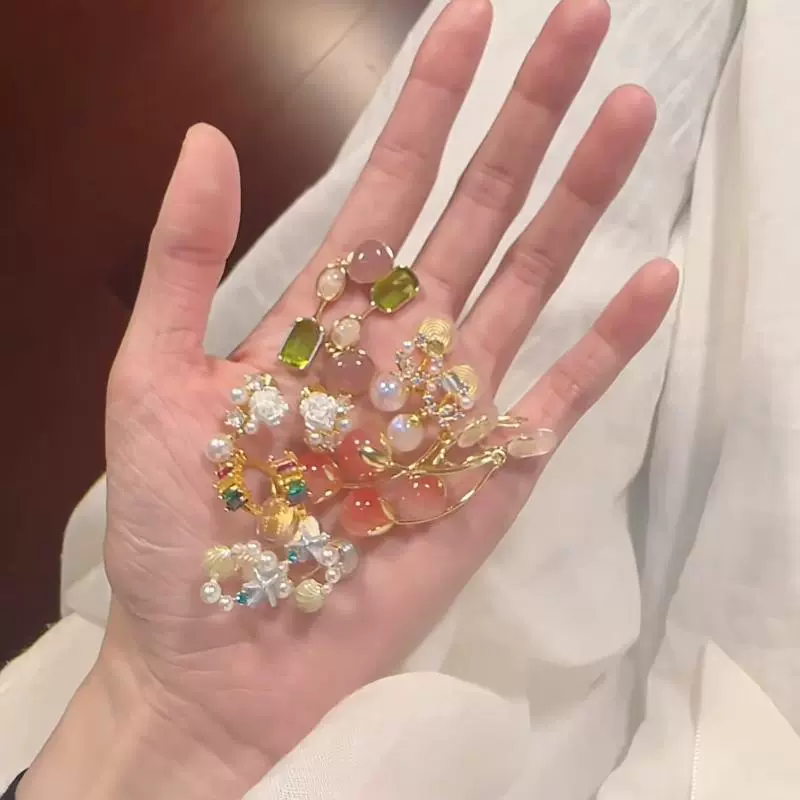 初春耳夹耳钉合集~十里花香 小清新花朵耳饰甜美蚊香盘耳夹送礼物