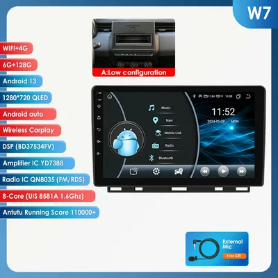 DVD Navigation navigation with wireless CarPlay - model-a-6128g-wifi4g-lte-version-8581a-carplay-eight-core-compatible-with-renault-clio-5th-generation-2019-2021-low-end-model-9inch-frame-set