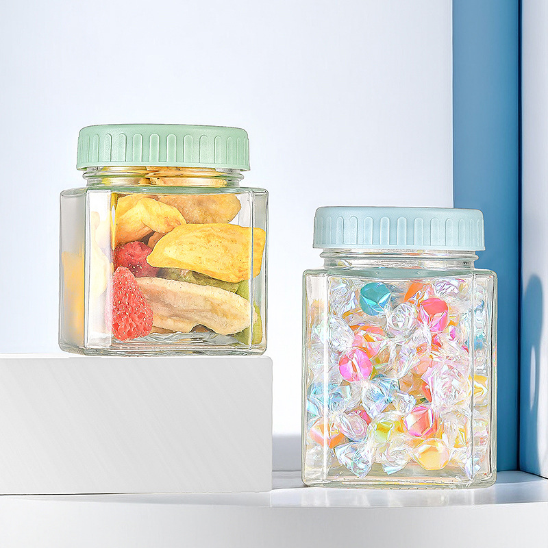 透明食品辣椒酱菜瓶蜂蜜杂粮玻璃密封罐果酱罐头瓶厨房糖果储物罐