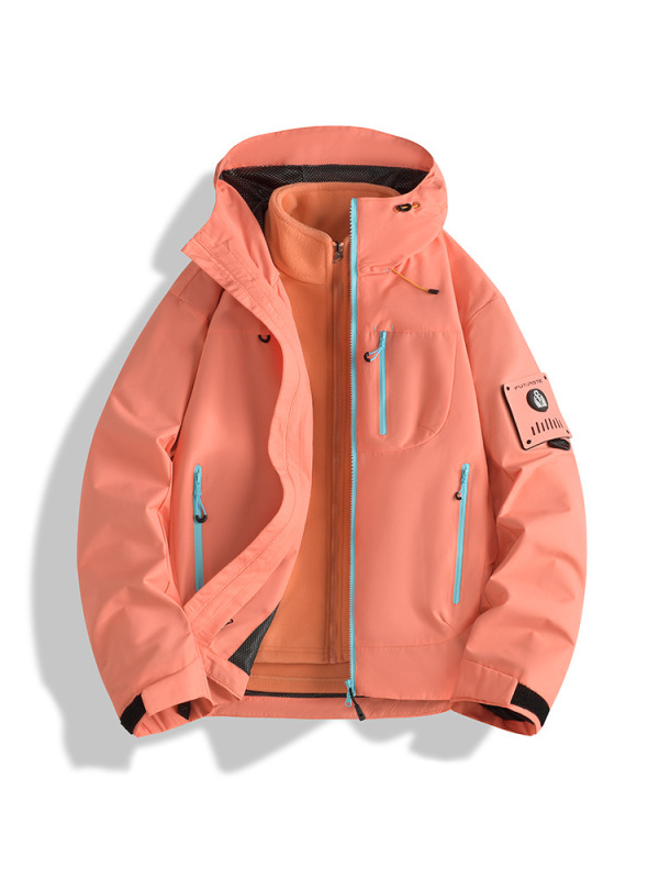 定制新款三合一冲锋衣外套防风防水情侣休闲户外登山服印logo刺绣|undefined