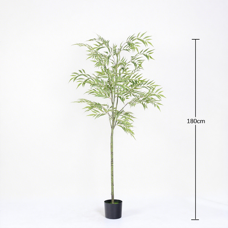 仿真绿植黄天竹南天竹植物盆景新中式室内软装造景假树盆栽摆件|undefined