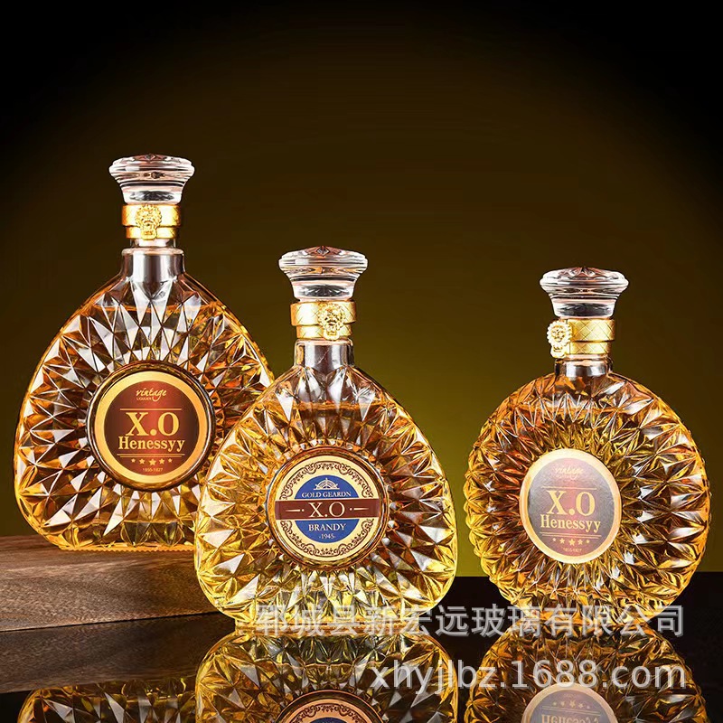 透明玻璃白酒瓶自酿原浆散酒分装瓶带盖果酒瓶500ml装葡萄酒瓶