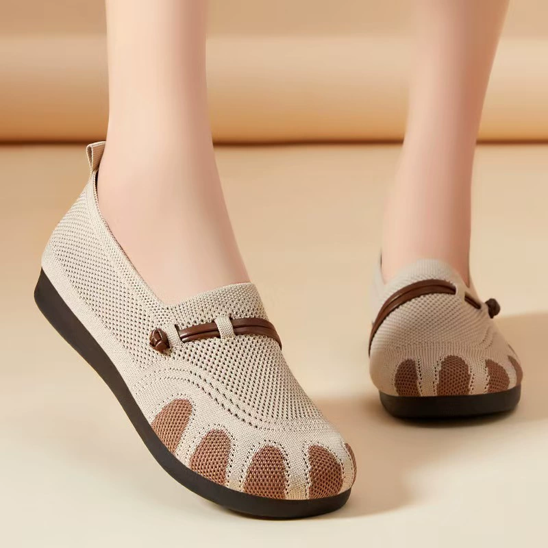 2025 новая летняя женская обувь в этническом стиле, обувь для ленивых, оптовая продажа, обувь для рыбаков, обувь для мам, женская обувь для трансграничной торговли, внешняя торговля