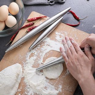 Rolling pin Fish Maw Flour Stick Household Hotel Creative Baking Tool Two-end 304 Stainless Steel Rolling Pin