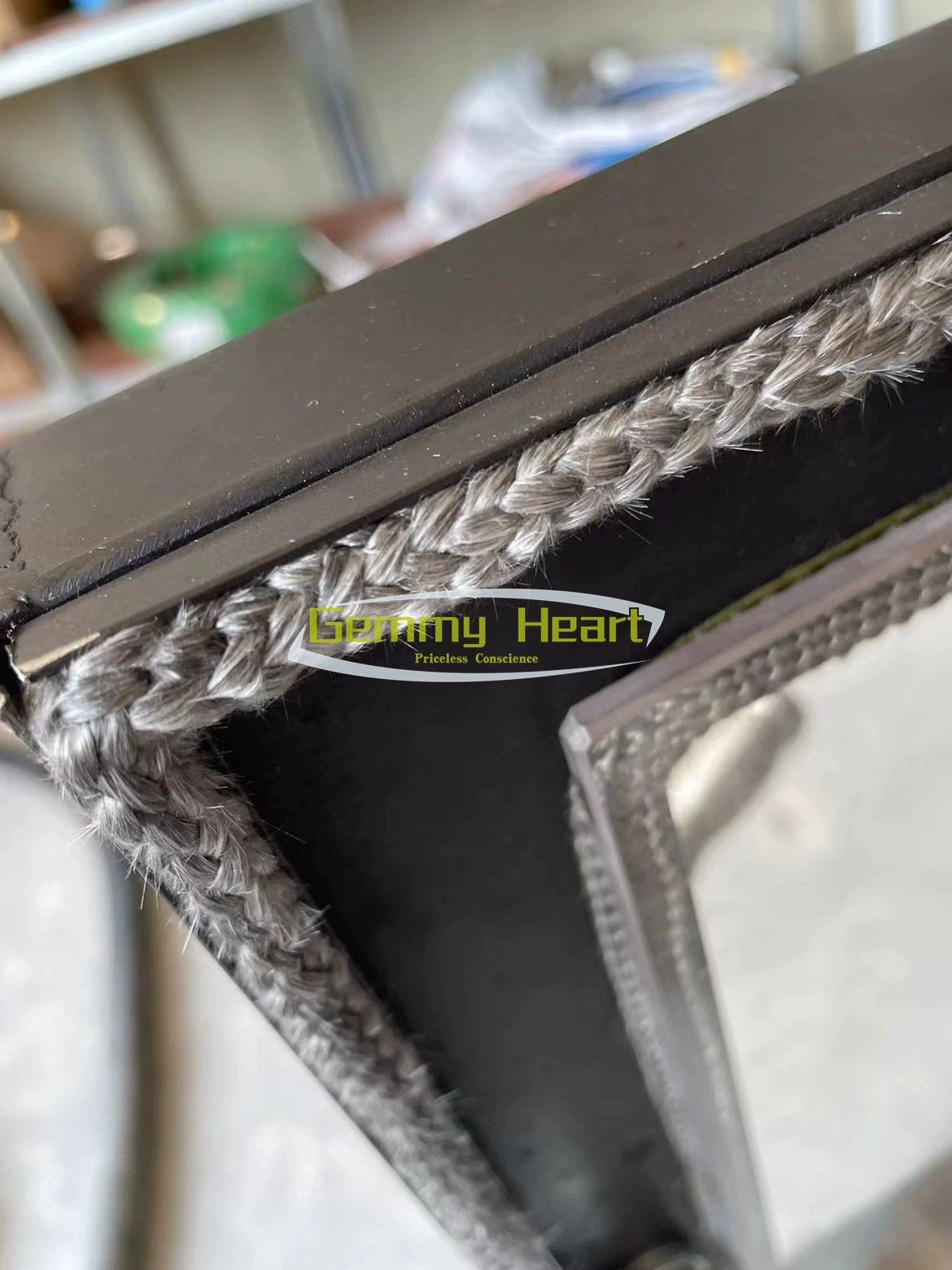 Уплотнительная веревка для дверцы печи из стекловолокна, черная уплотнительная лента, уплотнительная лента для настоящего огня, аксессуары для уплотнения камина, высокотемпературная лента