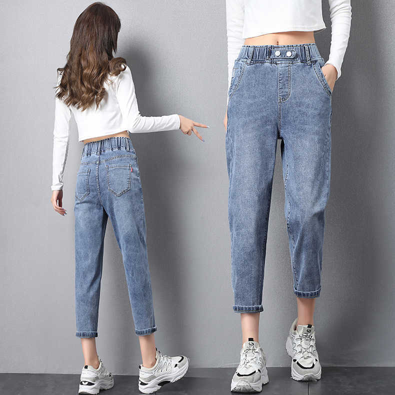 Autumn New Trousers for Women 150 Small Men Wear Jeans Short Men Match Jiao Shou Gao Dad Trendy Pants