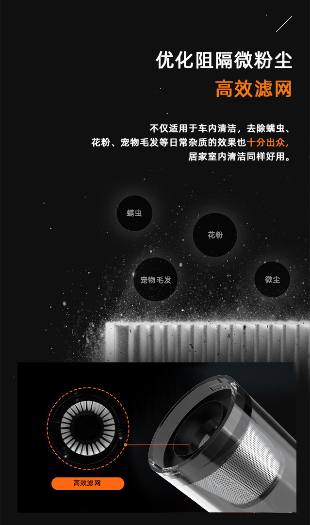 Cross-border bestseller handheld wireless vacuum cleaner for car and home use, 20000pa multifunctional portable car vacuum cleaner