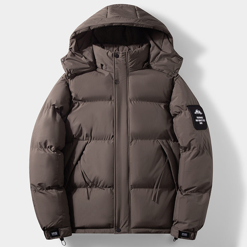 Trajes de algodón de pluma transfronterizos para hombres invierno nuevo tipo desmontable con capuzas de algodón de negocios ocio grueso chaqueta de algodón cálida