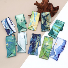 古风系列水墨丹青真丝手感缎面飘逸丝巾飘带束发带腰带手腕带