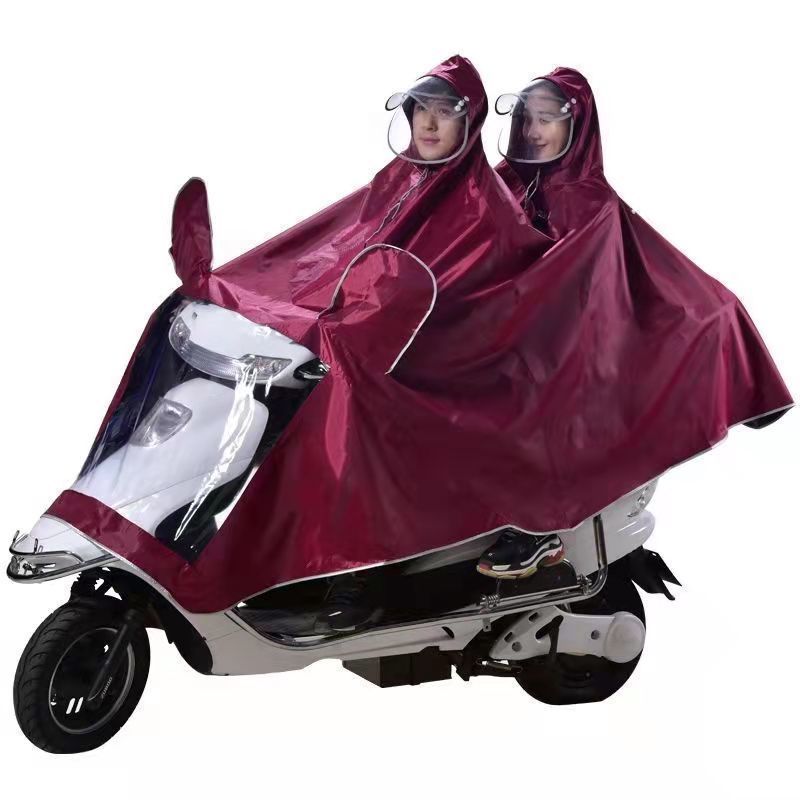 防雨レインポンチョ、厚みのあるプラスサイズのオートバイレインコート、男性と女性用、シングルバイク、ダブル電気自動車ライディングレインポンチョ|undefined