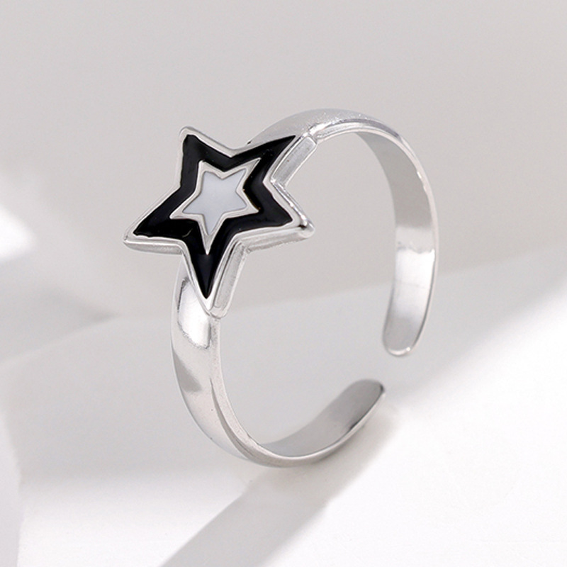 Star Pattern Women'S Gender 1 Piece Fashion Star Stainless Steel Plating Open Ring