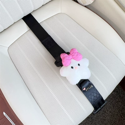 for late pregnancy driving, co-pilot fixed Car seat belt - three-point-anti-strangling-safety-belt-black-with-five-pointed-star-and-rose-red-bow