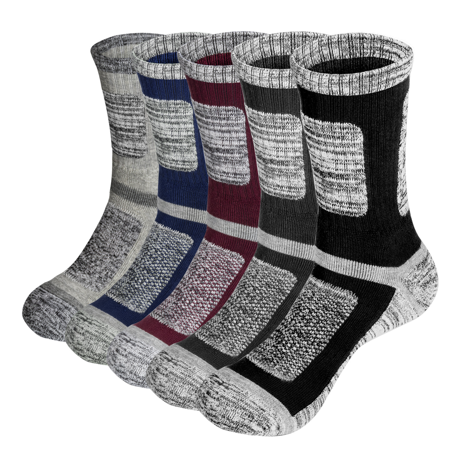 YUEDGE professional outdoor sports men's mid-tube breathable combed cotton casual socks basketball socks hiking socks mountaineering socks