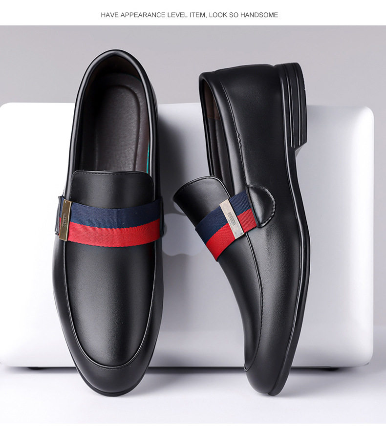 Giày lười nam da thật kiểu moccasin, mũi phẳng, đế bệt, thoáng khí — nâu, đen chi tiết 21