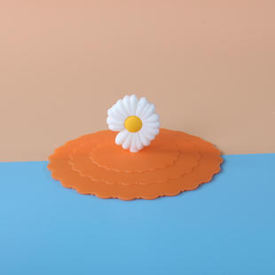 Cute three-dimensional cartoon silicone cup lid round lid foreign cute cat series cup lid exported abroad