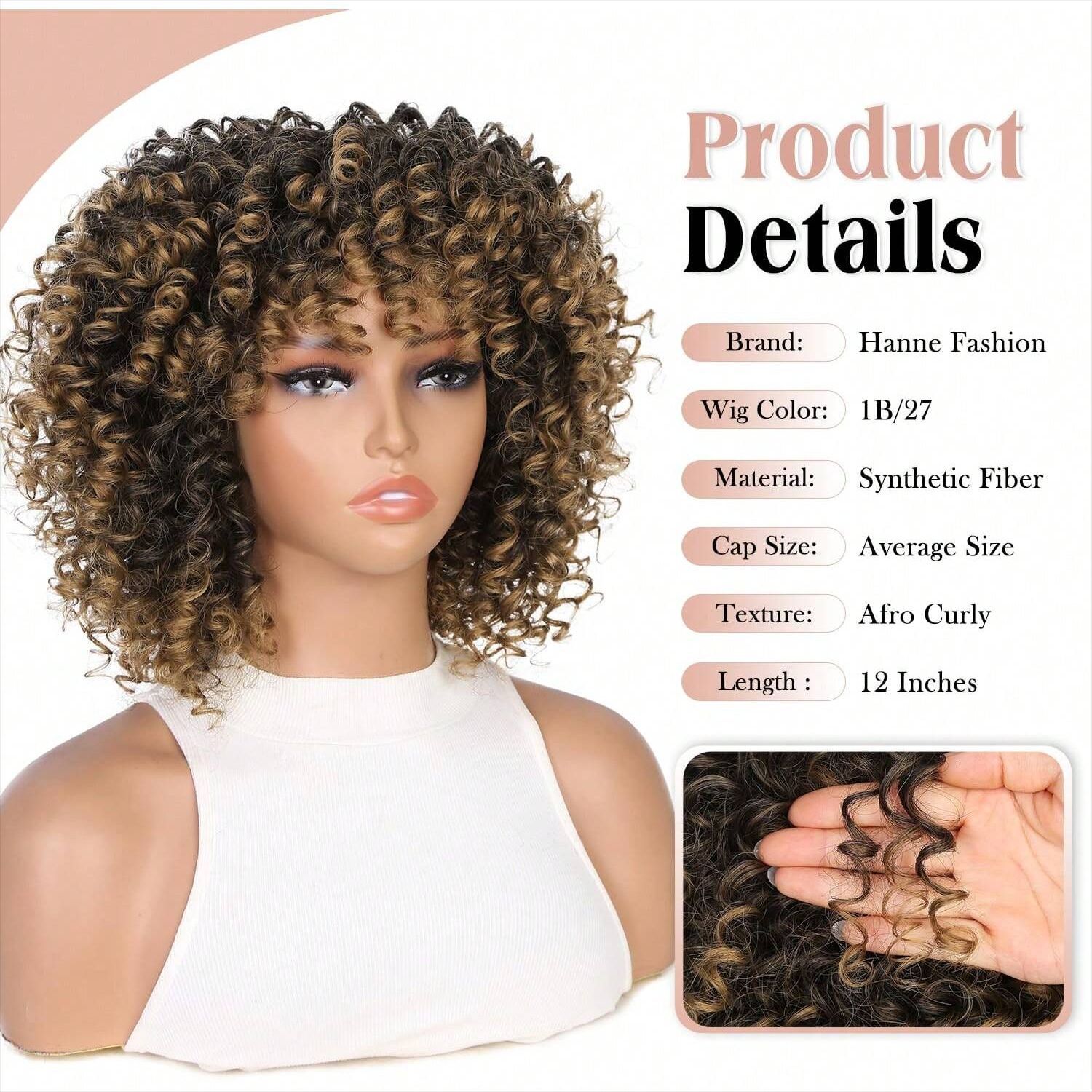 wigs for women African fashion explosive curly hair chemical fiber headpiece spring curl short curly hair spot_voghion.com
