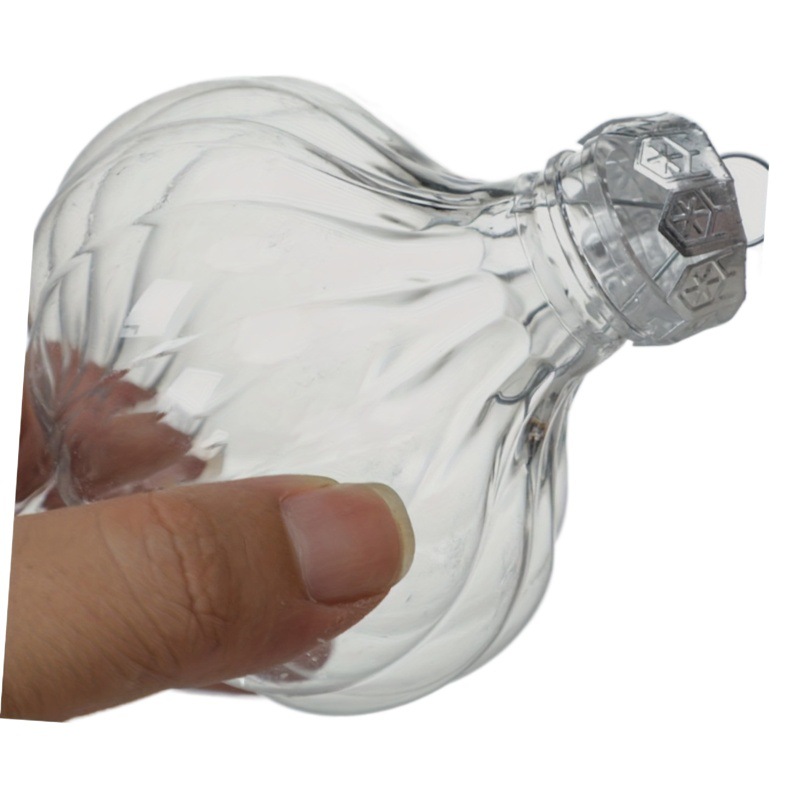 PET transparente bola hueca varios de forma especial árbol de Navidad colgante transparente adornos de bolas de Navidad