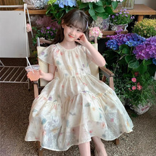 女童连衣裙夏装2025新款洋气童装甜美碎花公主裙儿童夏季裙子外贸