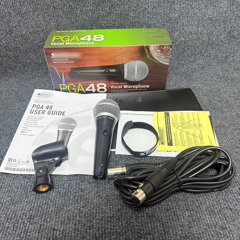Cross-border source PGA48 high-quality wired dynamic microphone performance stage karaoke host live professional