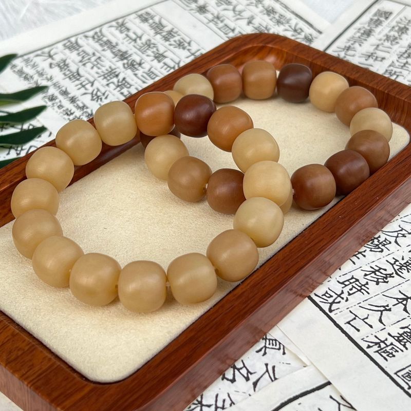 鬼工乾磨菩提根手串風化老種菩提根カード14大サイズミャンマー老料文遊び仏珠直|undefined