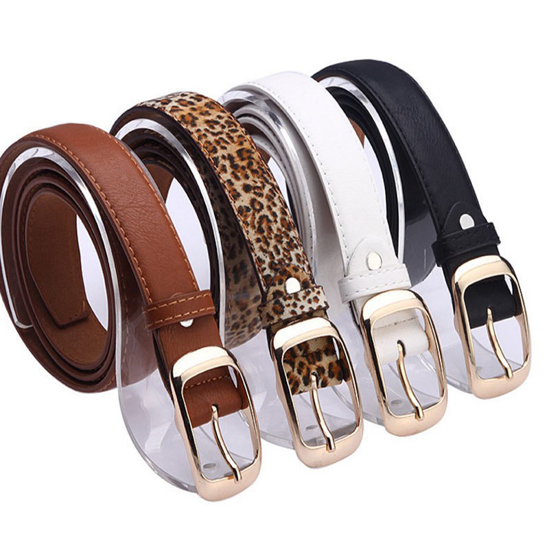 Hot Girl Leopard Print Retro Carved Head Imitation Horse Hair Fashion Belt Y2K Punk Western Style Brown Personalized Belt
