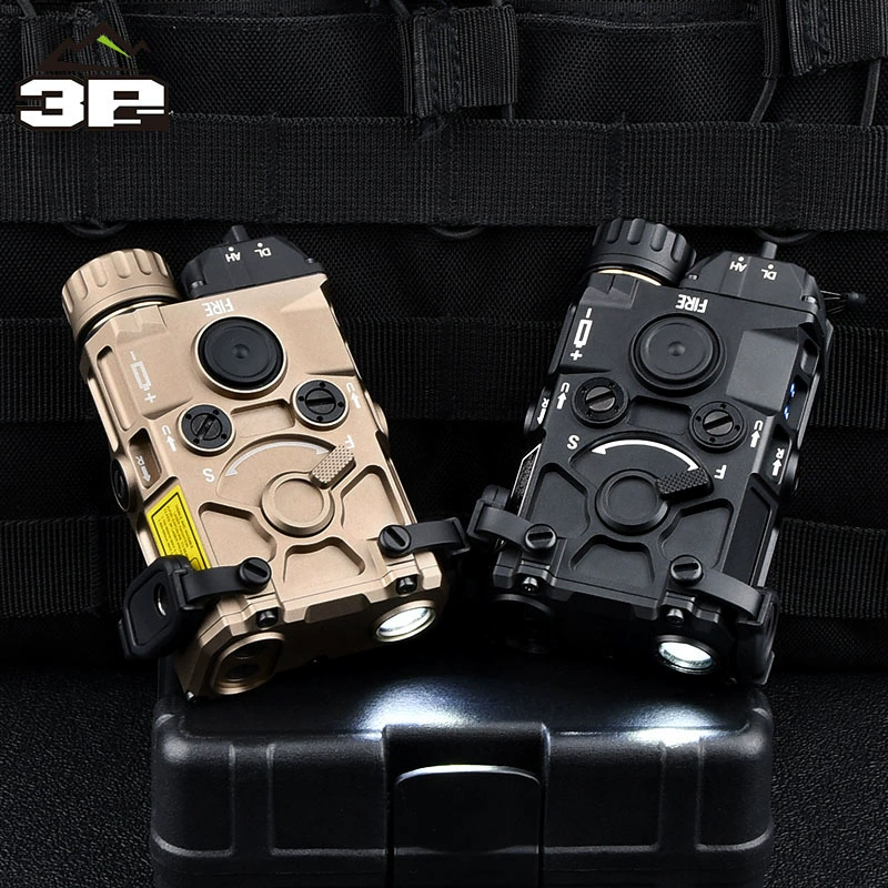 Metal laser pointer with laser, lights, battery case