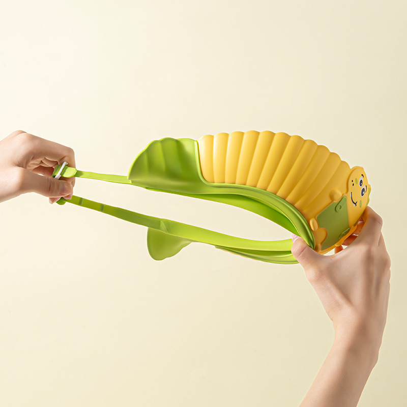 Gorro de champú para bebés, artefacto de champú para bebés, protección antioídos, protección ocular, gorro de retención de agua de goma suave, sombrero de baño para niños