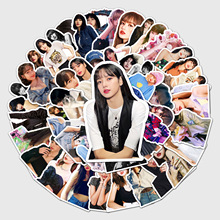 50张Lisa涂鸦个性跨境女团明星应援DIY笔记本电脑行李箱贴纸防水