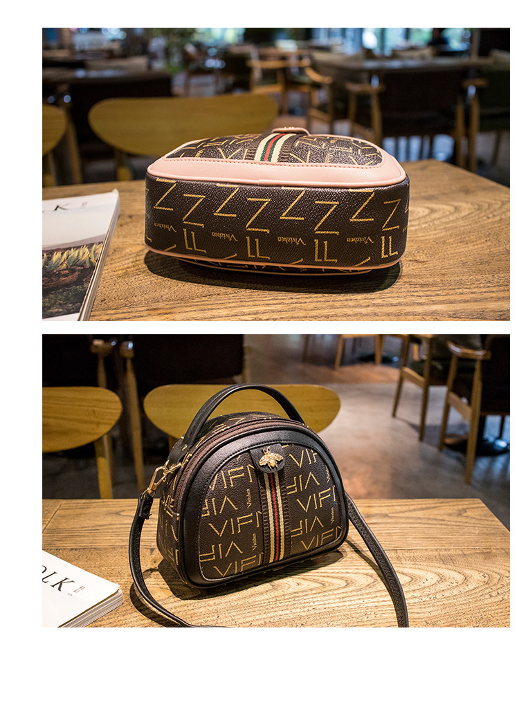 Sac pour femmes 2023 nouvelle lettre impression poche abeille ruban croix sac à bandoulière mode décontracté sac mobile petit sac_voghion.com