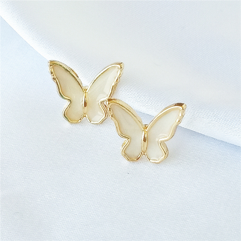 Style Simple Papillon Alliage Émail Boucles D'oreilles display picture 2