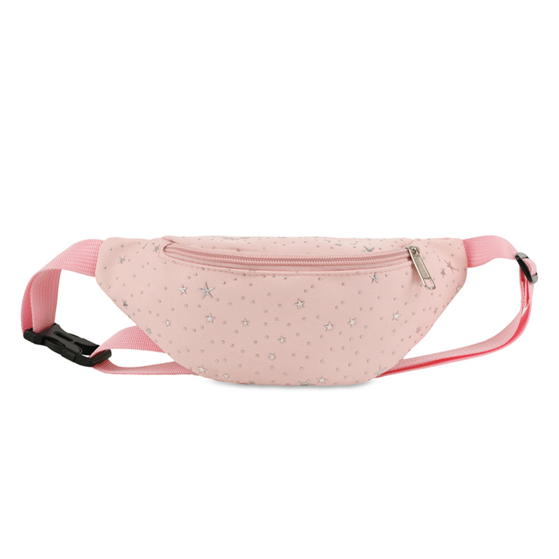 Moda coreana de color sólido para niños y niñas bolsas de pecho lindas pequeñas estrellas bolsas de cintura para bebés 2025 nuevo tipo de bolsas de mochila para niños
