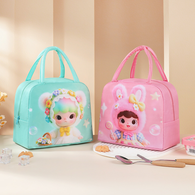 Nuevo paquete de almuerzo de dibujos animados para niños y estudiantes con bolsas de almuerzo de aislamiento térmico bolsas de almuerzo bolsas de almuerzo para trabajar bolsas de viaje a la escuela